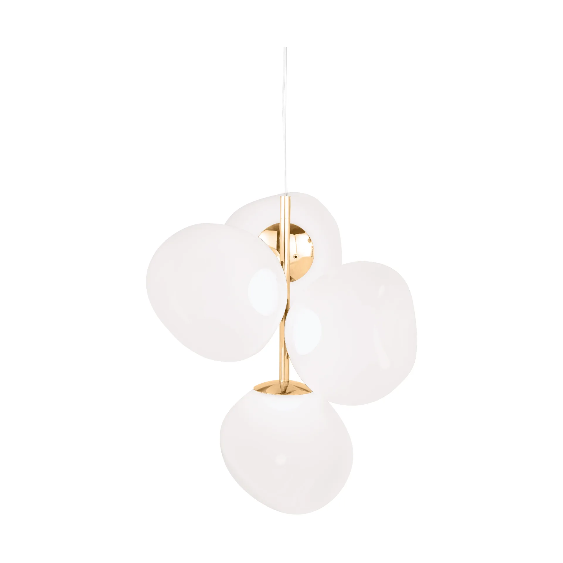 Melt Chandelier pieni kattokruunu LED 103 cm, Opal-gold Tom Dixon
