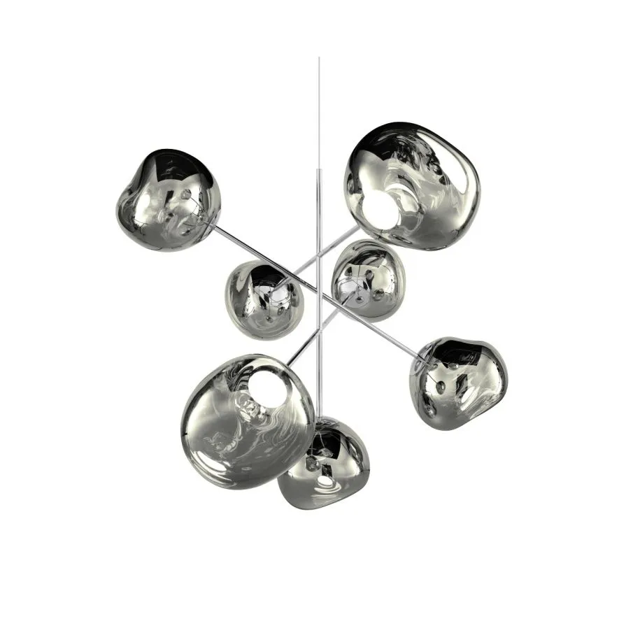Melt Chandelier suuri kattokruunu LED 196 cm, Hopea Tom Dixon