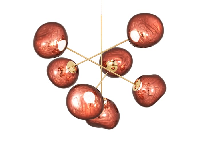 Melt Chandelier suuri kattokruunu LED 196 cm, Kupari Tom Dixon