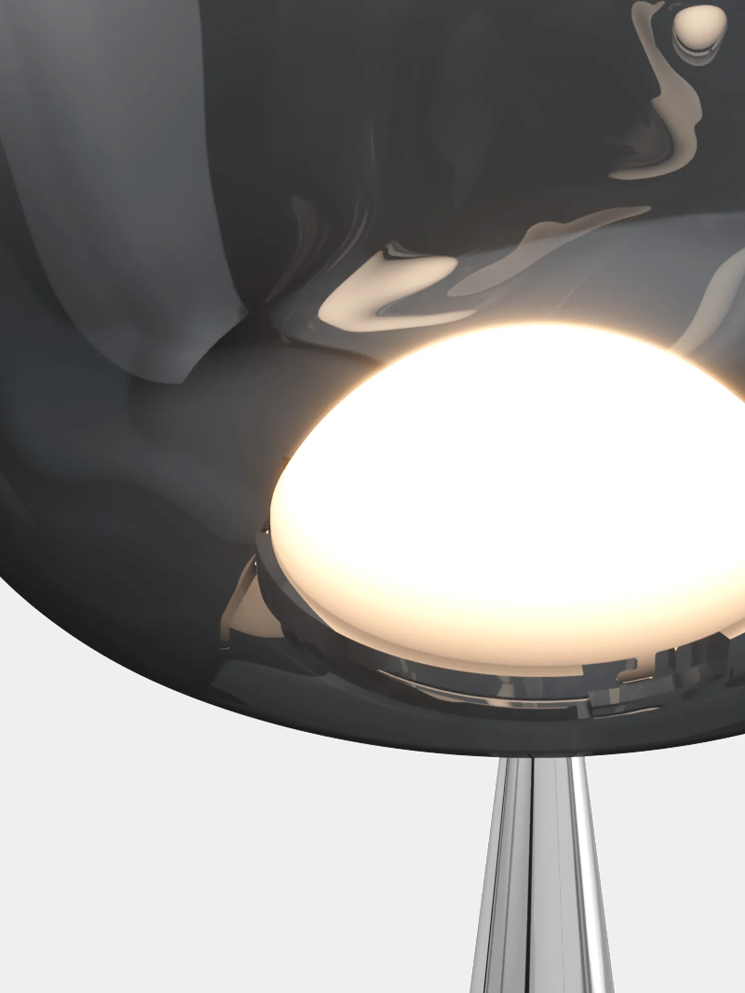 Melt Cone fat lattiavalaisin LED 174,5 cm, Nikkeli-hopeanvärinen Tom Dixon