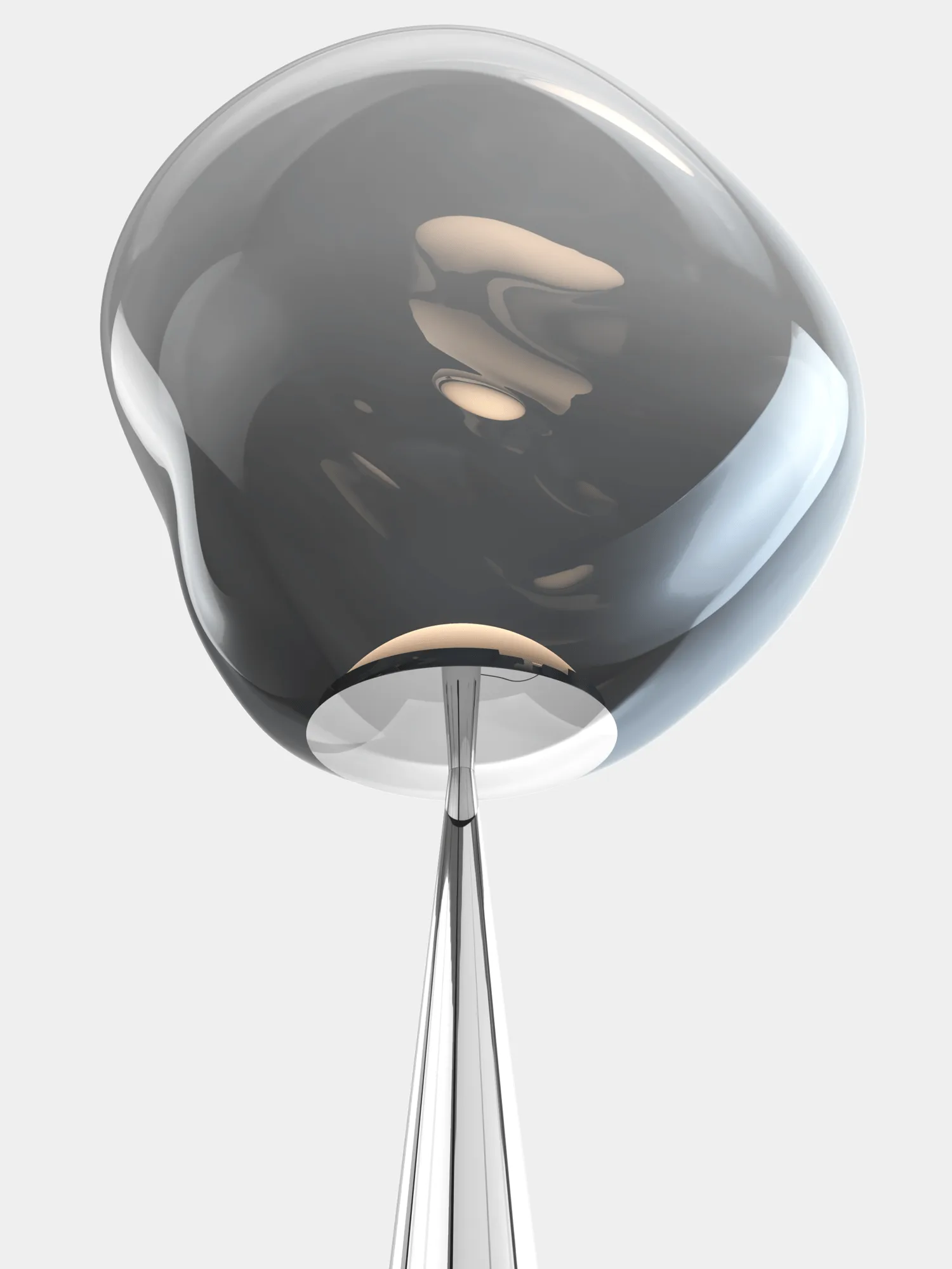Melt Cone fat lattiavalaisin LED 174,5 cm, Nikkeli-hopeanvärinen Tom Dixon