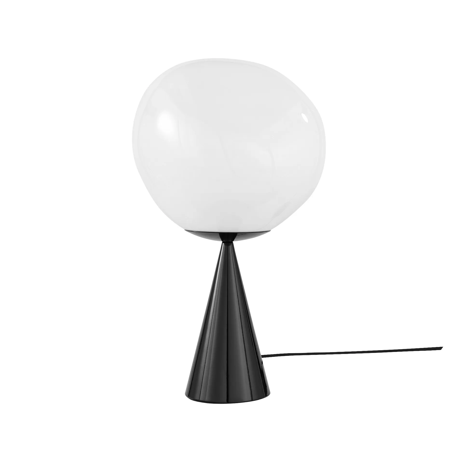 Melt Cone fat pöytävalaisinLED 46,5 cm, Opal-black Tom Dixon