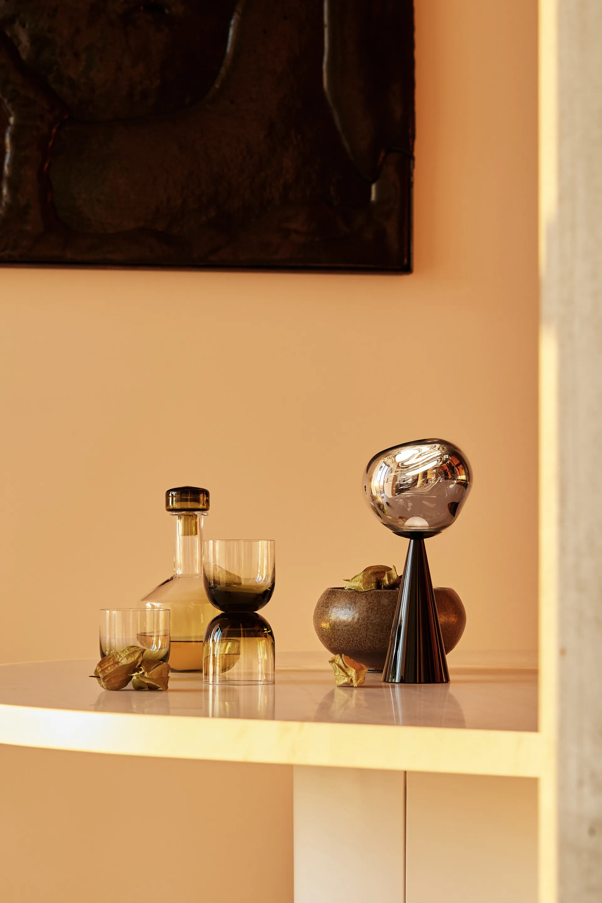 Melt Portable LED -pöytävalaisin 28,5 cm, Musta Tom Dixon