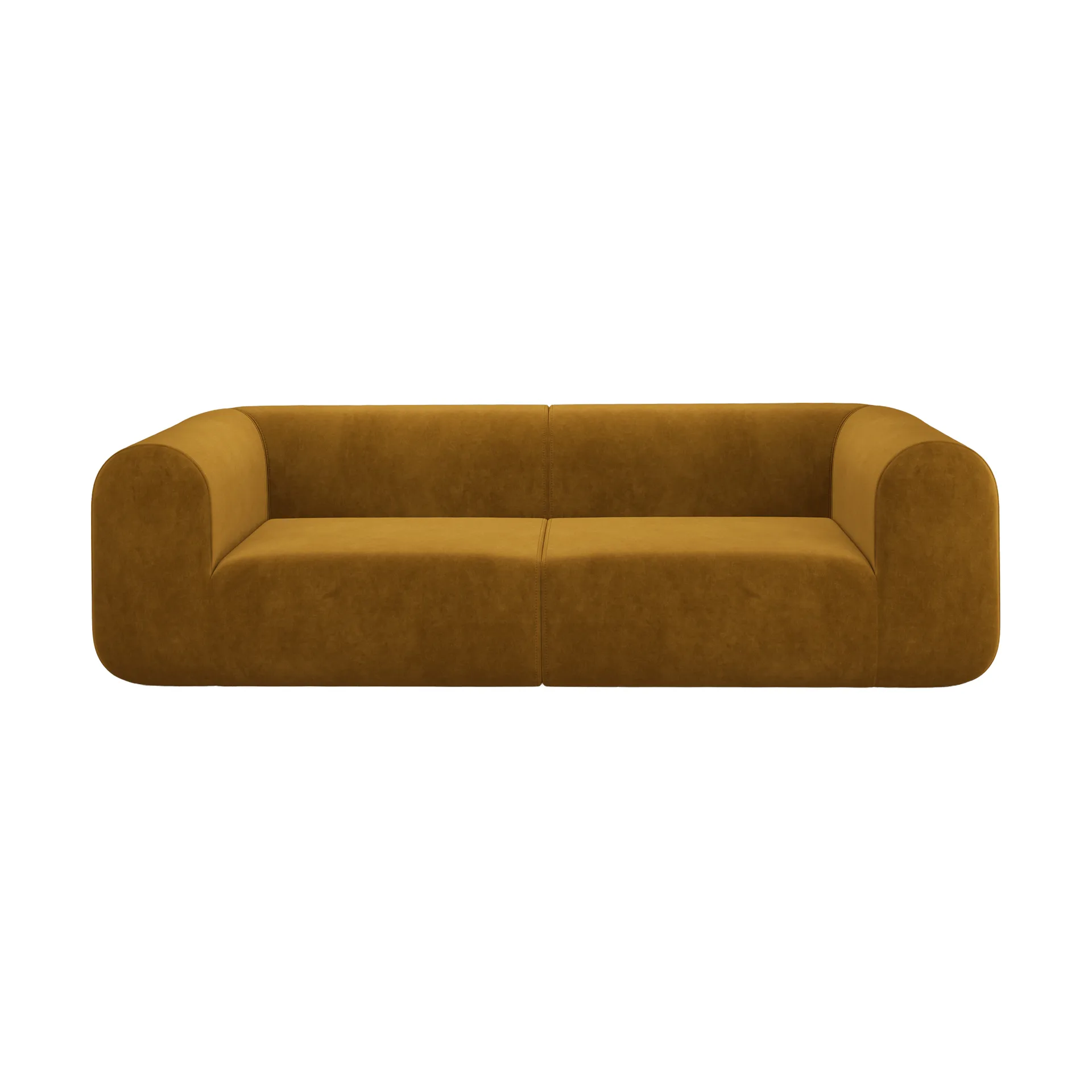 Plump moduulisohva, Gold royal velvet, 3-istuinsohva Tom Dixon
