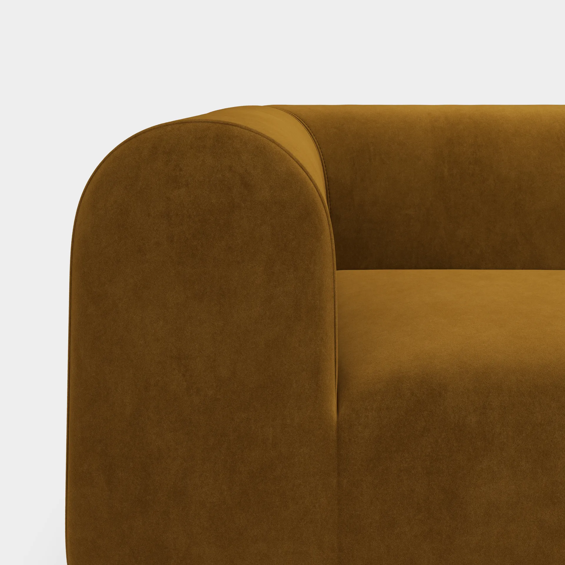 Plump moduulisohva, Gold royal velvet, 3-istuinsohva Tom Dixon