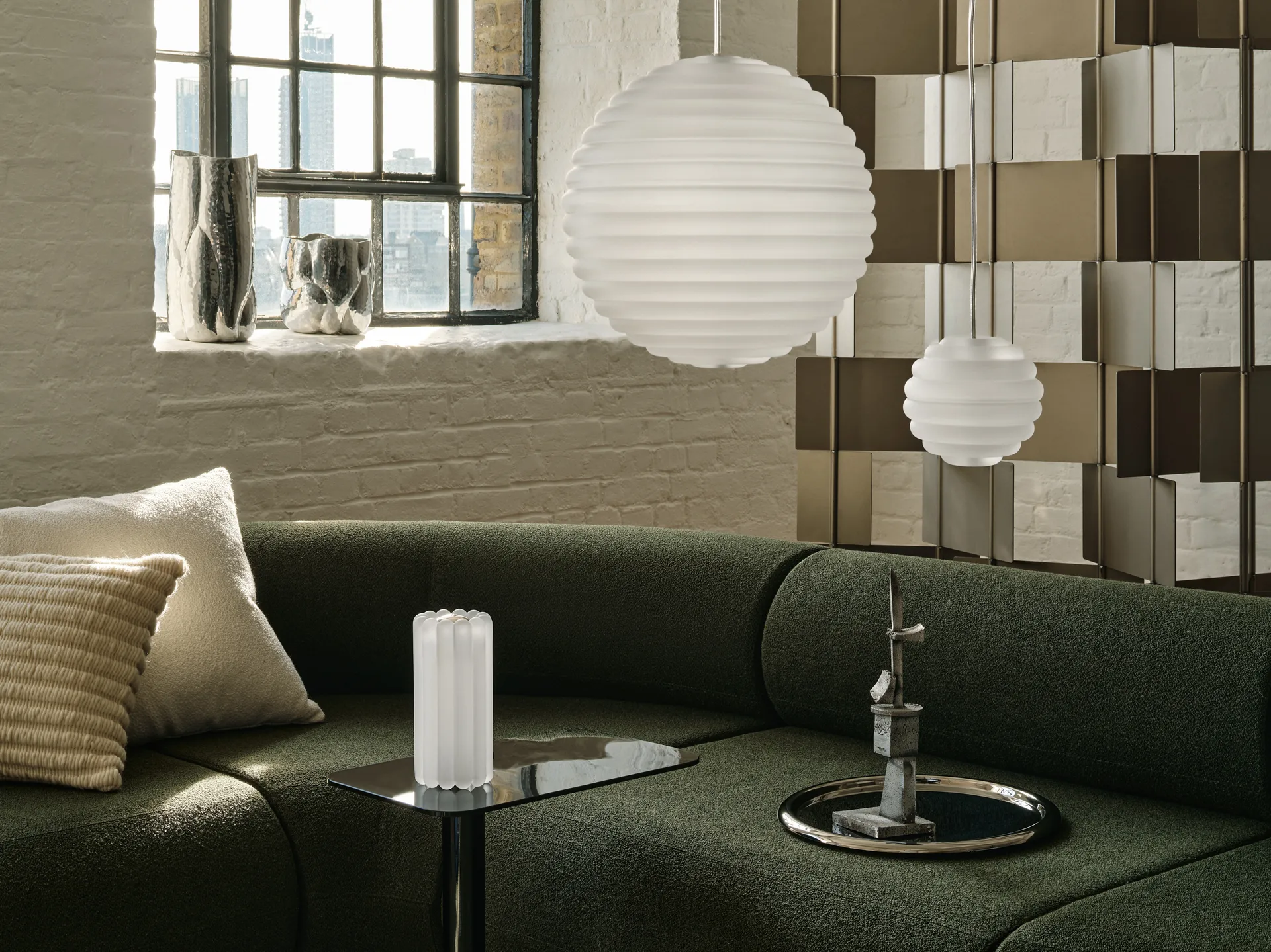Press Sphere mini riippuvalaisin LED Ø14,5 cm, Frosted  Tom Dixon