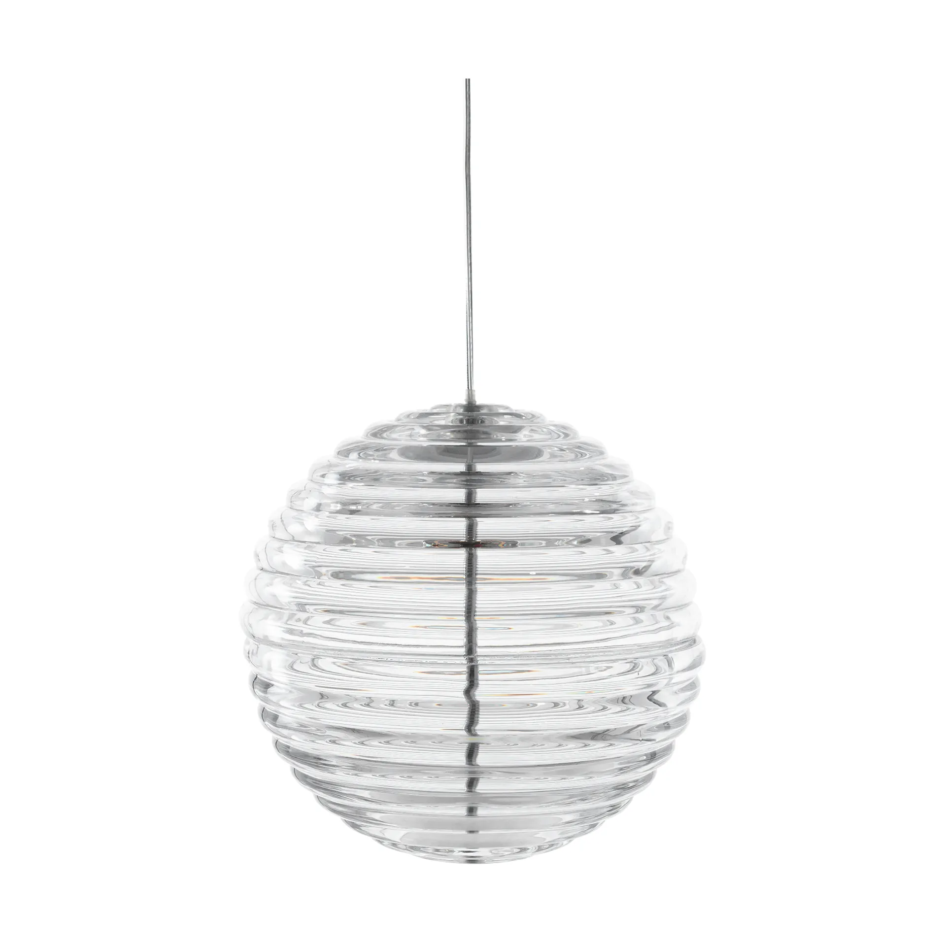 Press Sphere -riippuvalaisin LED Ø30 cm, Selkeä Tom Dixon