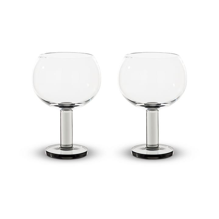 Puck Balloon lasi jalalla 45 cl 2-pack - Clear-smoke - Tom Dixon