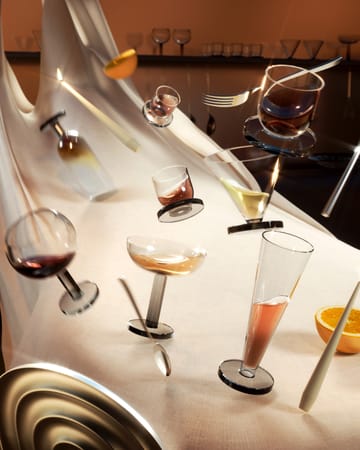 Puck Balloon lasi jalalla 45 cl 2-pack - Clear-smoke - Tom Dixon