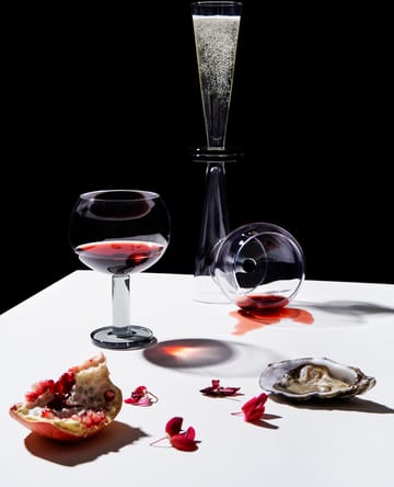 Puck Balloon lasi jalalla 45 cl 2-pack - Clear-smoke - Tom Dixon
