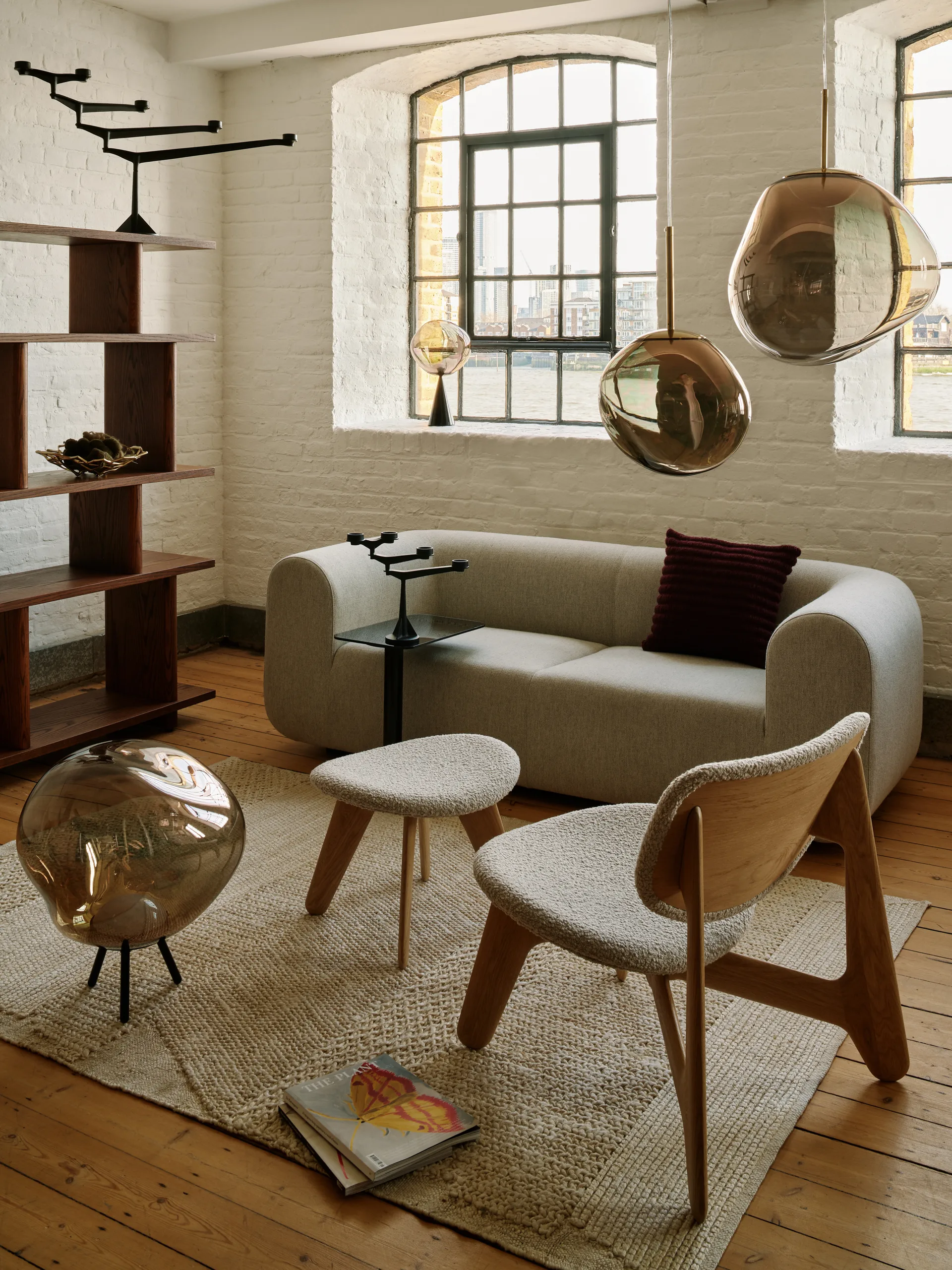 Ridge tyyny 45x45 cm, burgundi Tom Dixon