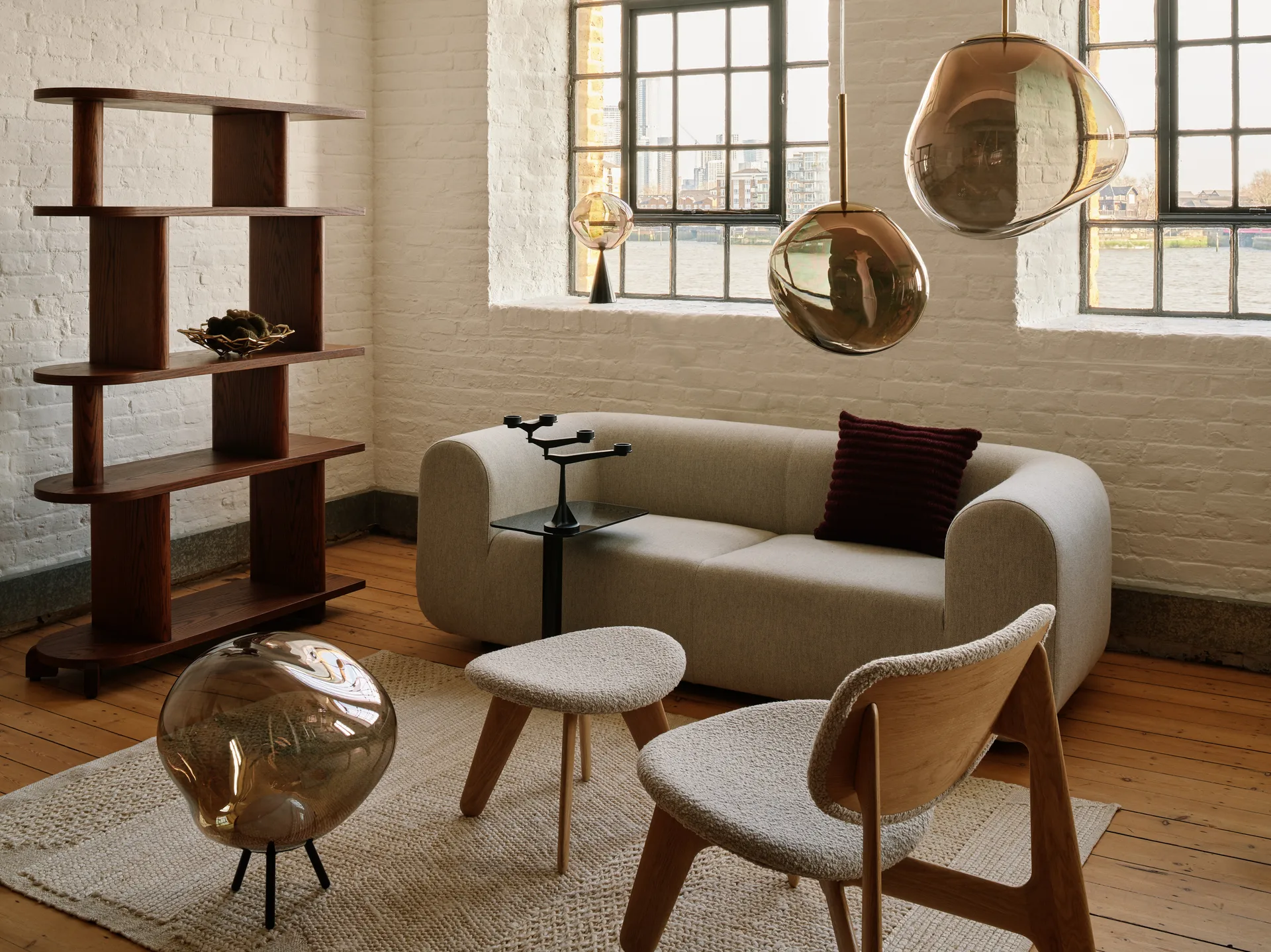 Ridge tyyny 45x45 cm, burgundi Tom Dixon