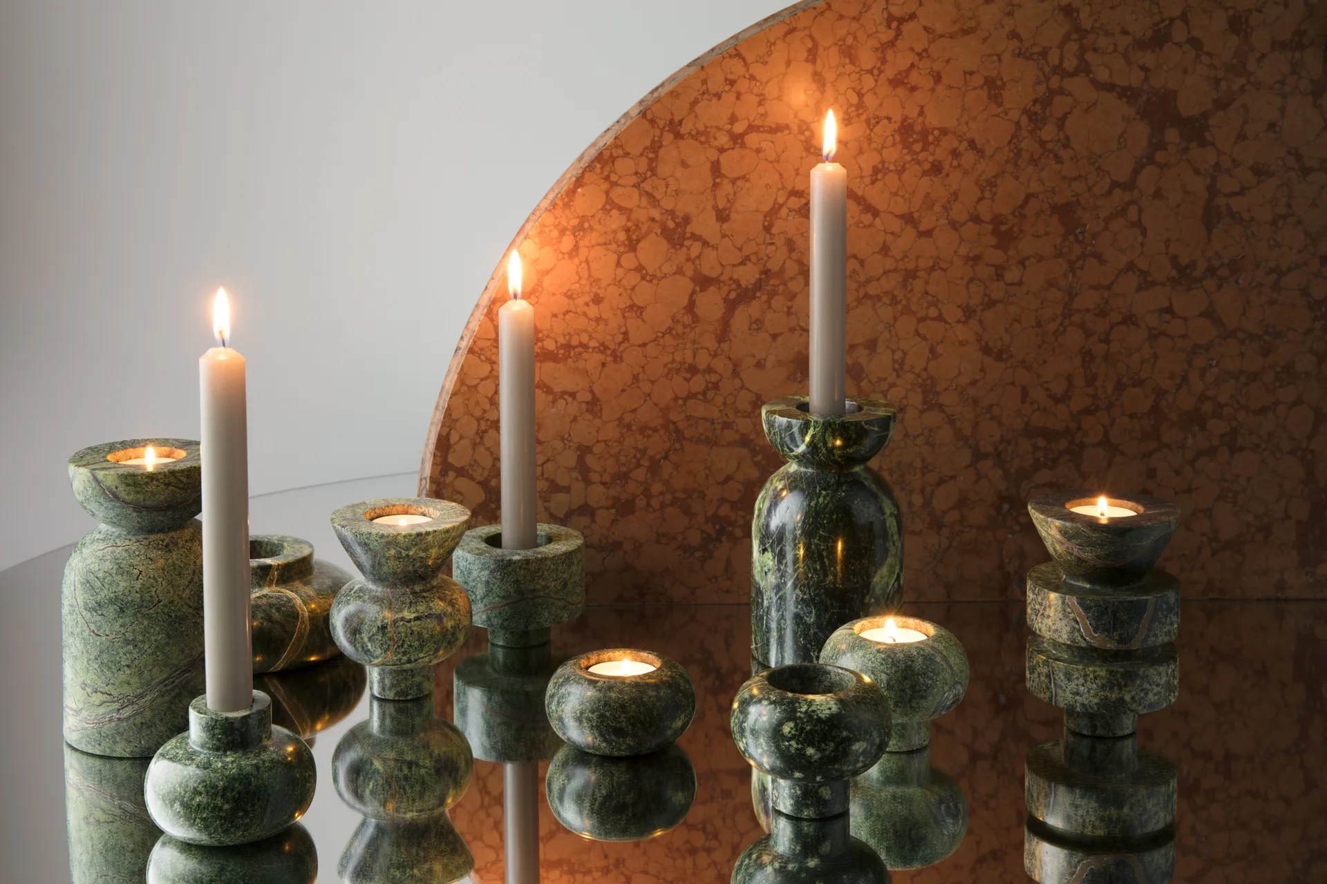 Rock-kynttiläjalat iso, Vihreä Tom Dixon