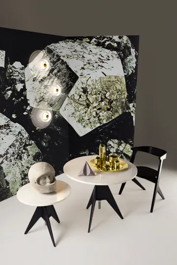 Screw kahvipöytä Ø90 cm - White marble-cast iron - Tom Dixon