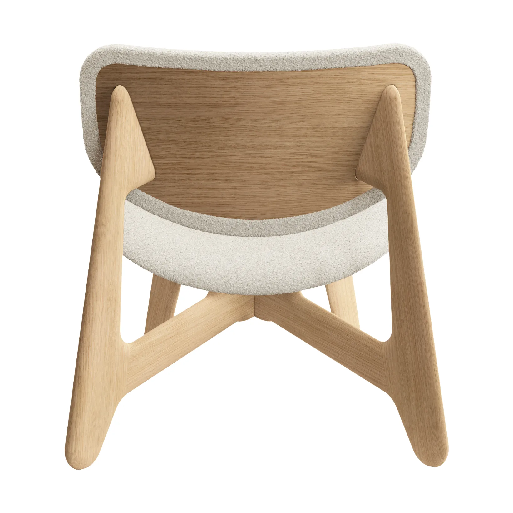 Slab lounge-tuoli verhoiltu istuin, Natural harjattu tammi-Elle 0200 CMHR Natural Tom Dixon