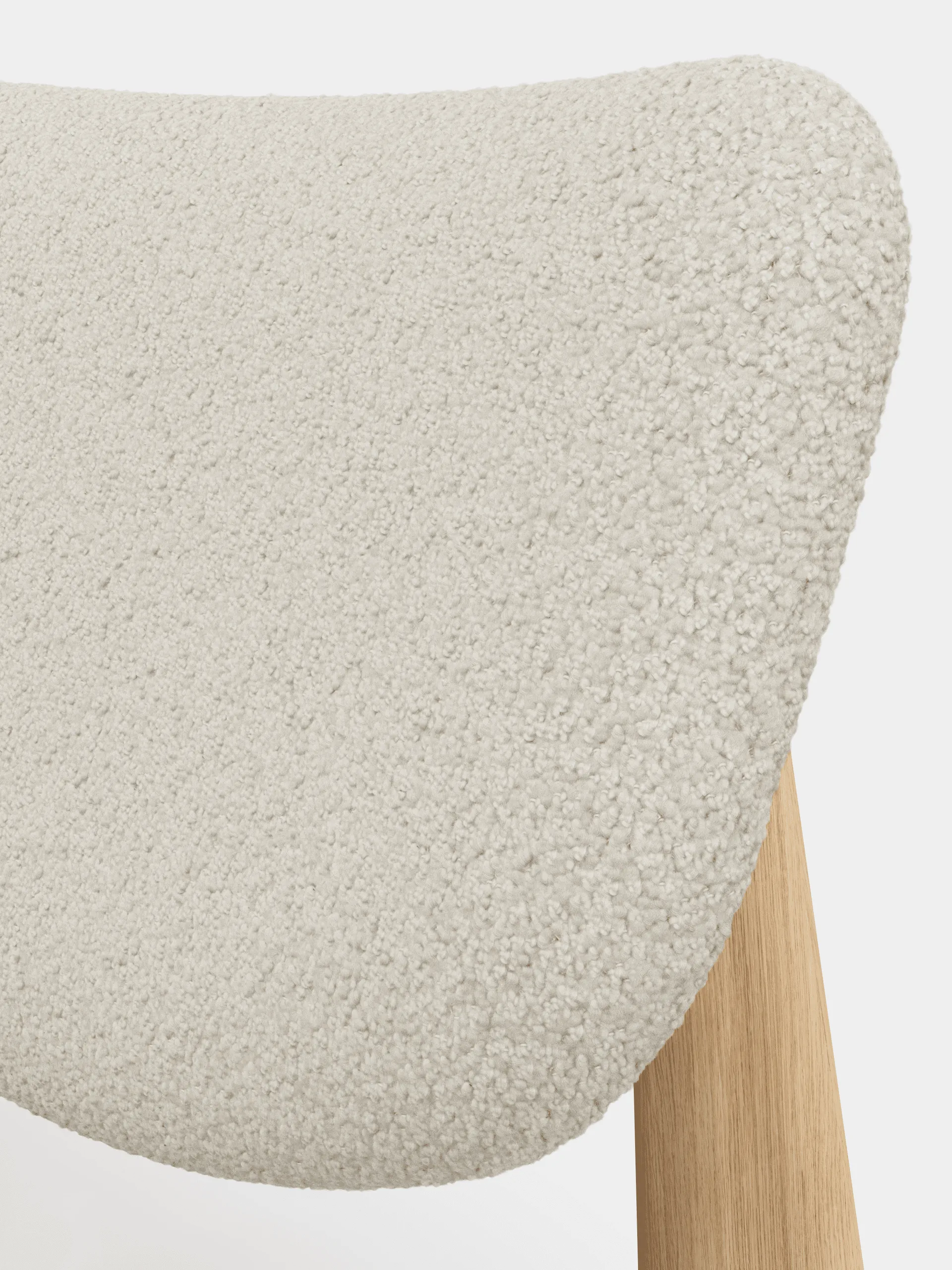 Slab lounge-tuoli verhoiltu istuin, Natural harjattu tammi-Elle 0200 CMHR Natural Tom Dixon