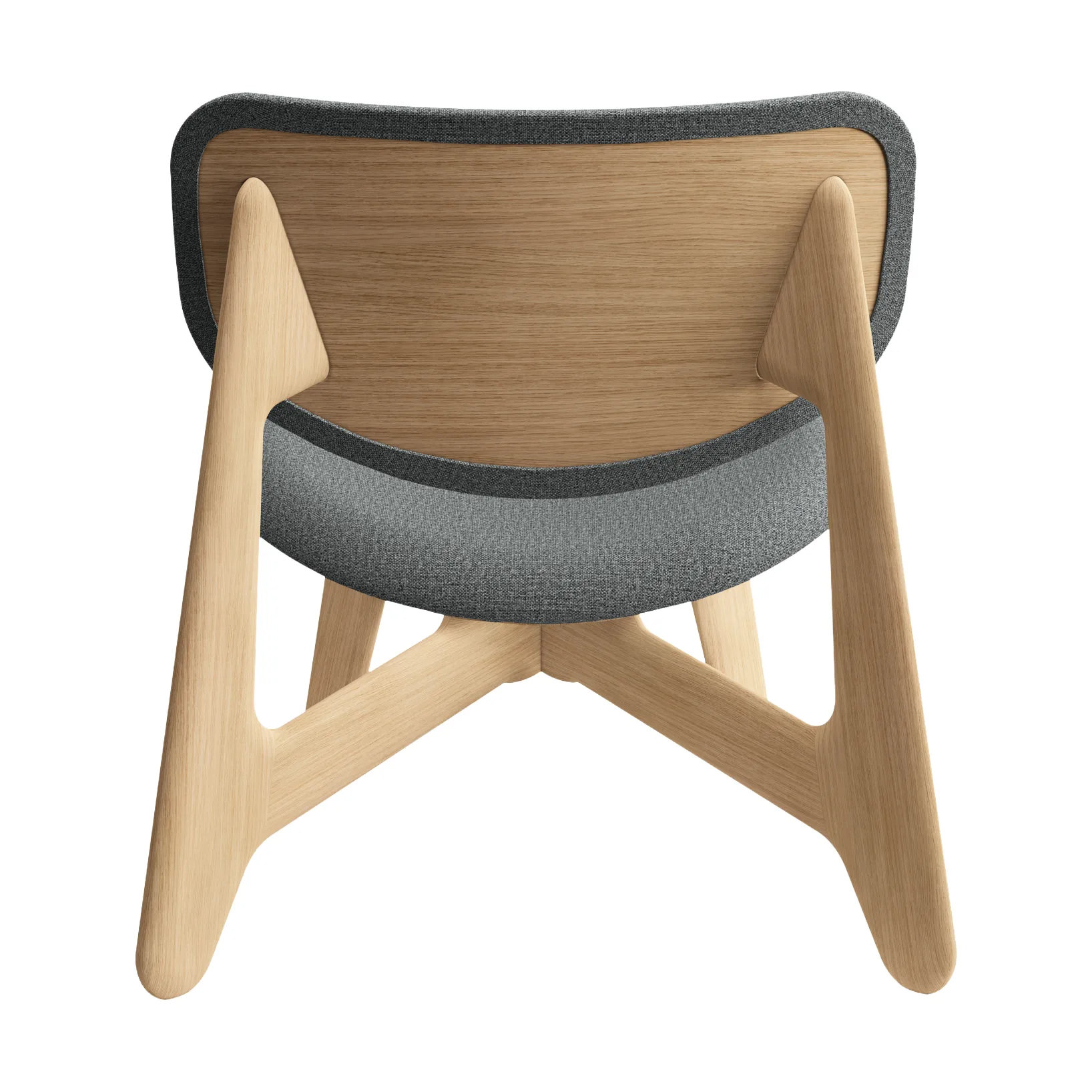 Slab lounge-tuoli verhoiltu istuin, Natural harjattu tammi Hallingdal 0130 mid grey Tom Dixon