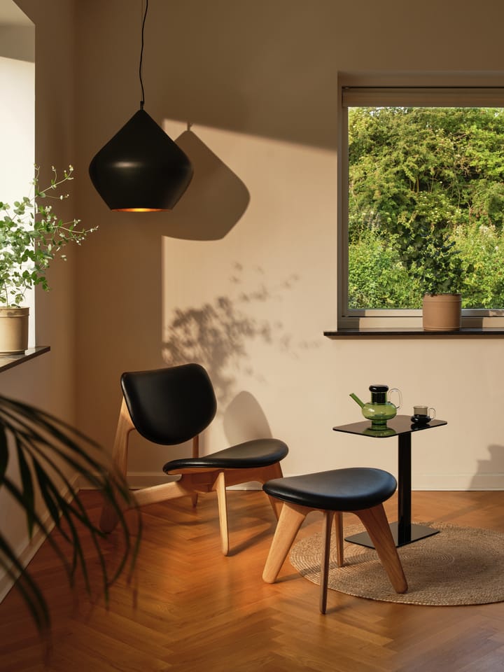 Slab rahi 45x55 cm, Natural oak-black leather Tom Dixon
