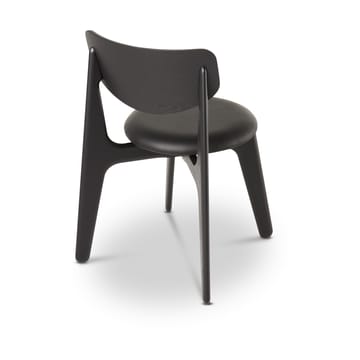 Slab ruokatuoli verhoiltu istuin - Black oak-black leather - Tom Dixon