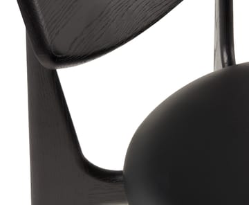 Slab ruokatuoli verhoiltu istuin - Black oak-black leather - Tom Dixon