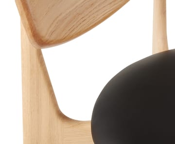 Slab ruokatuoli verhoiltu istuin - Natural oak-black leather - Tom Dixon