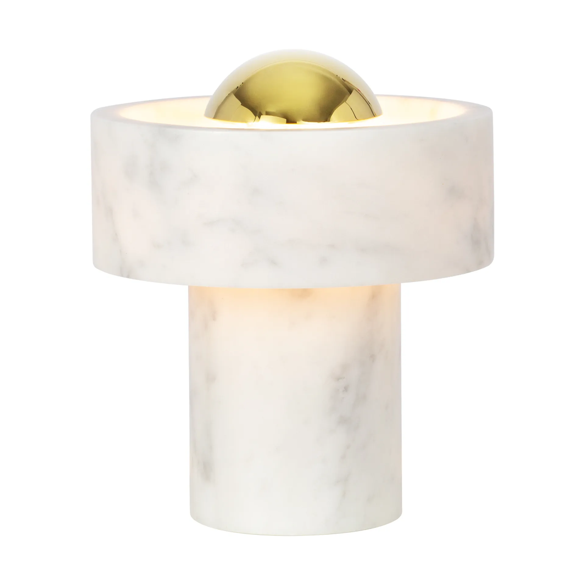 Stone Portable LED -pöytävalaisin 28 cm, Marble-gold Tom Dixon