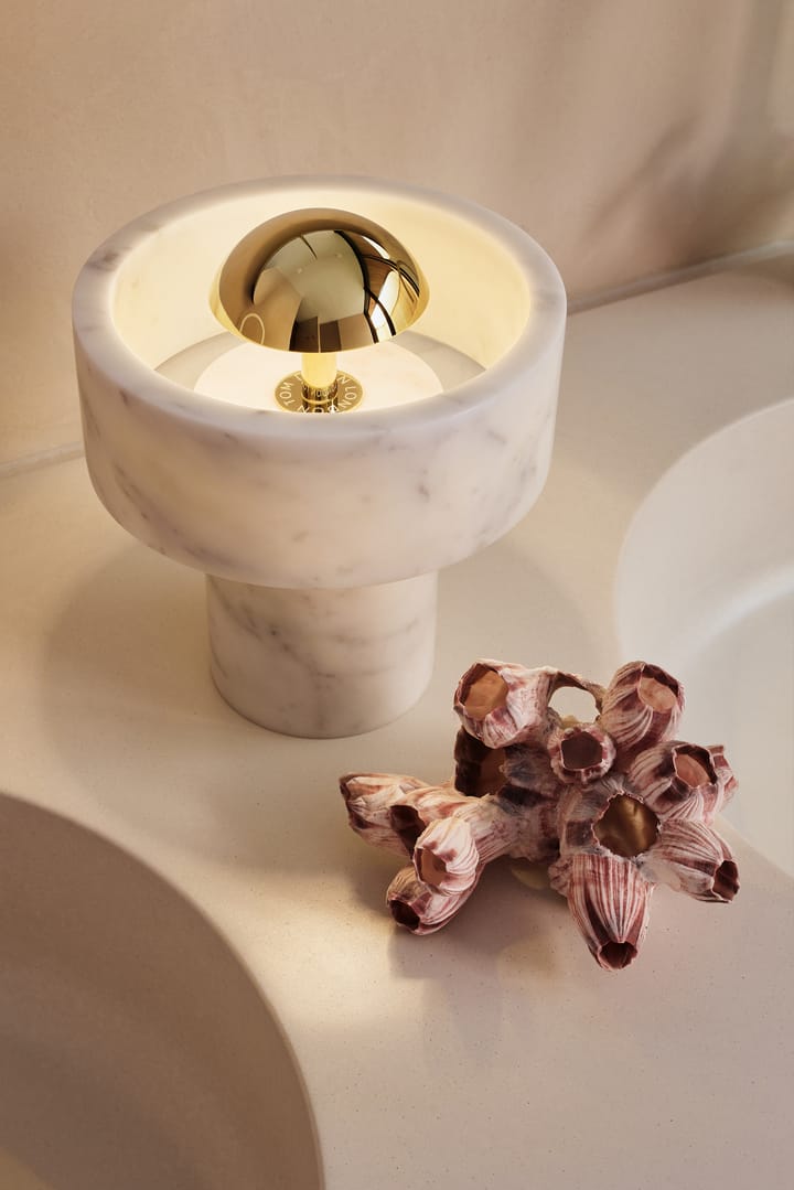Stone Portable LED -pöytävalaisin 28 cm, Marble-gold Tom Dixon