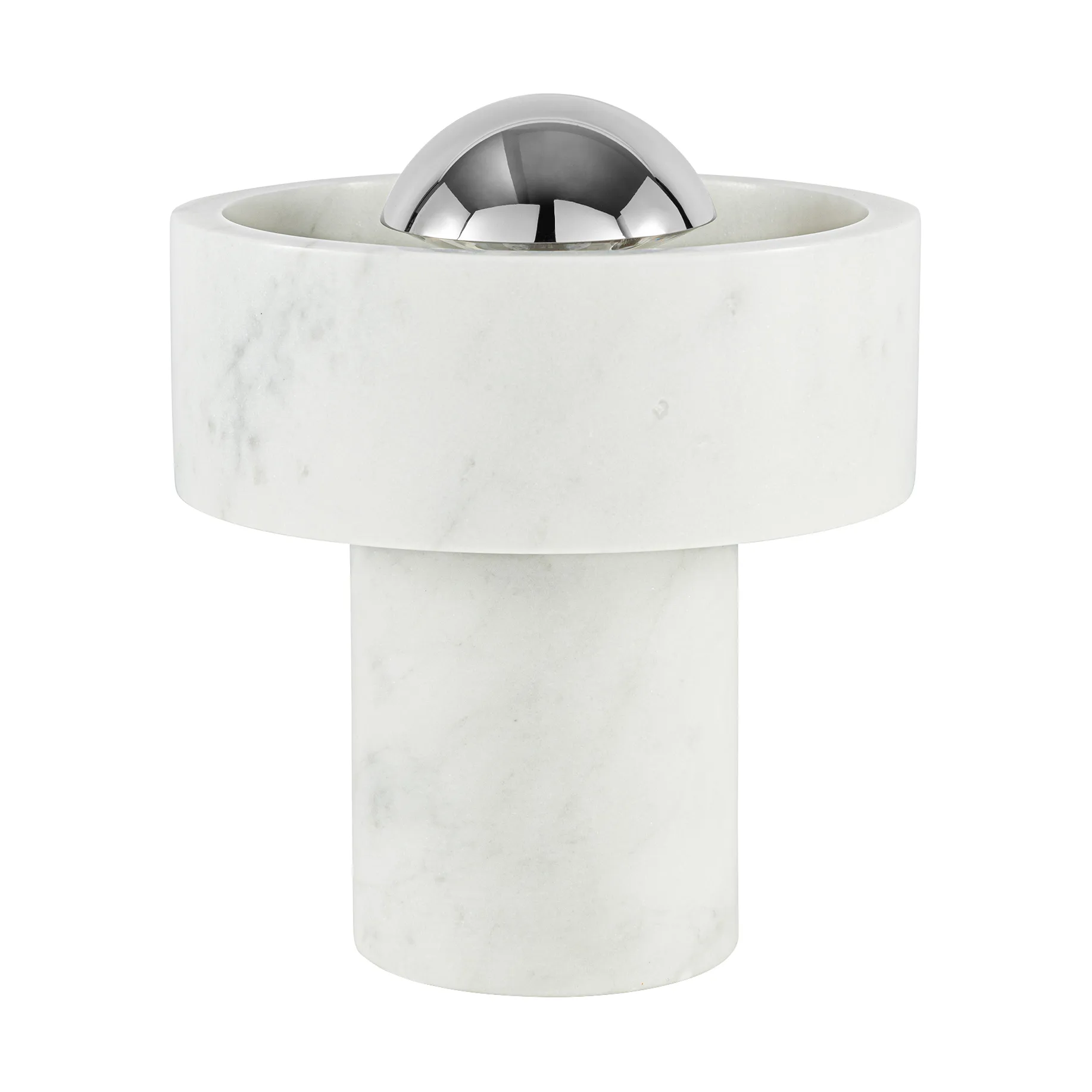 Stone Portable LED -pöytävalaisin 28 cm, Marble-silver Tom Dixon