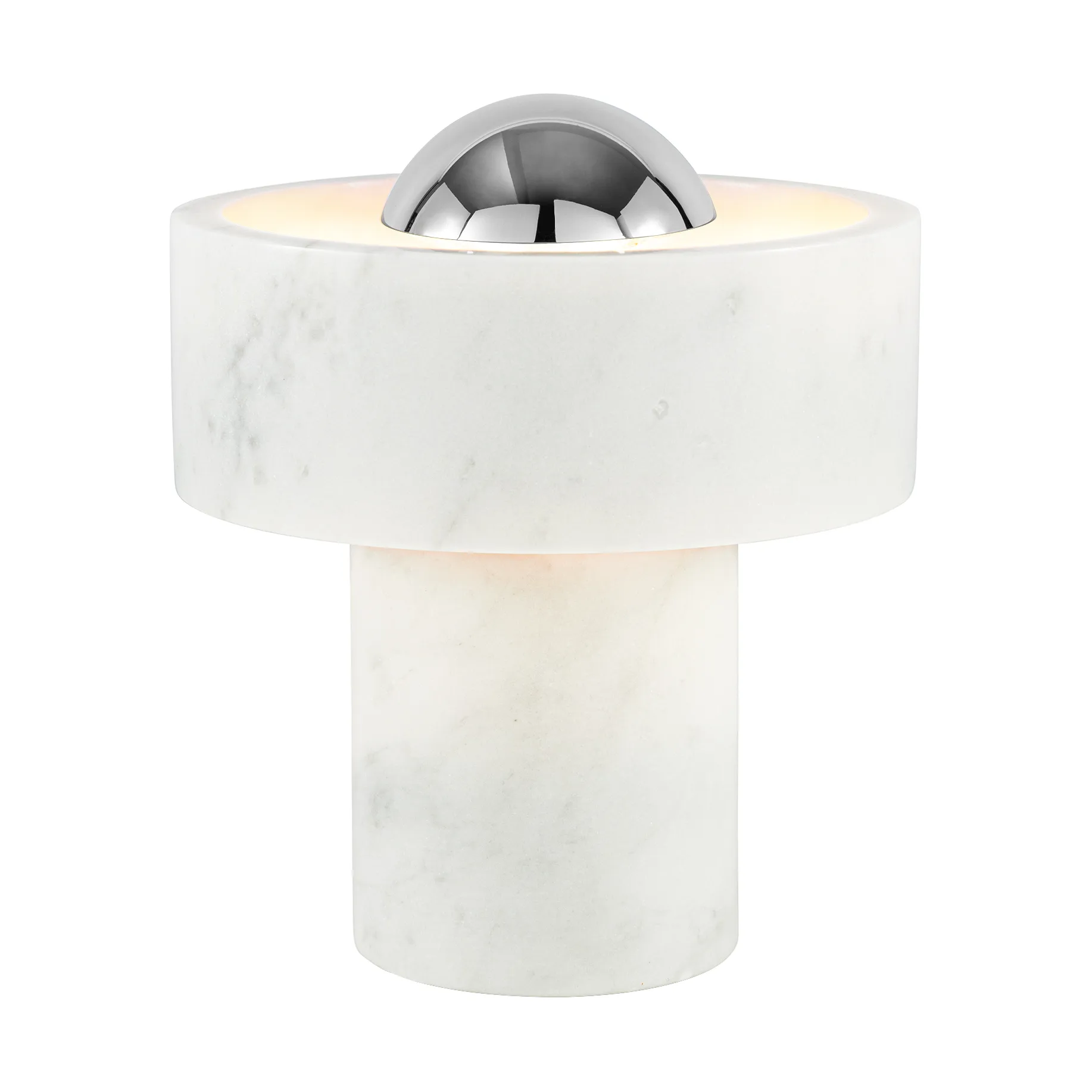 Stone Portable LED -pöytävalaisin 28 cm, Marble-silver Tom Dixon