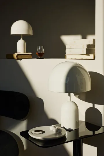 Stone tarjoilualusta Ø22 cm - White marble-silver - Tom Dixon
