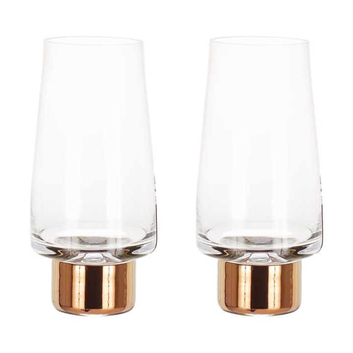 Tank High Ball juomalasi 38 cl 2-pack - Clear-copper - Tom Dixon