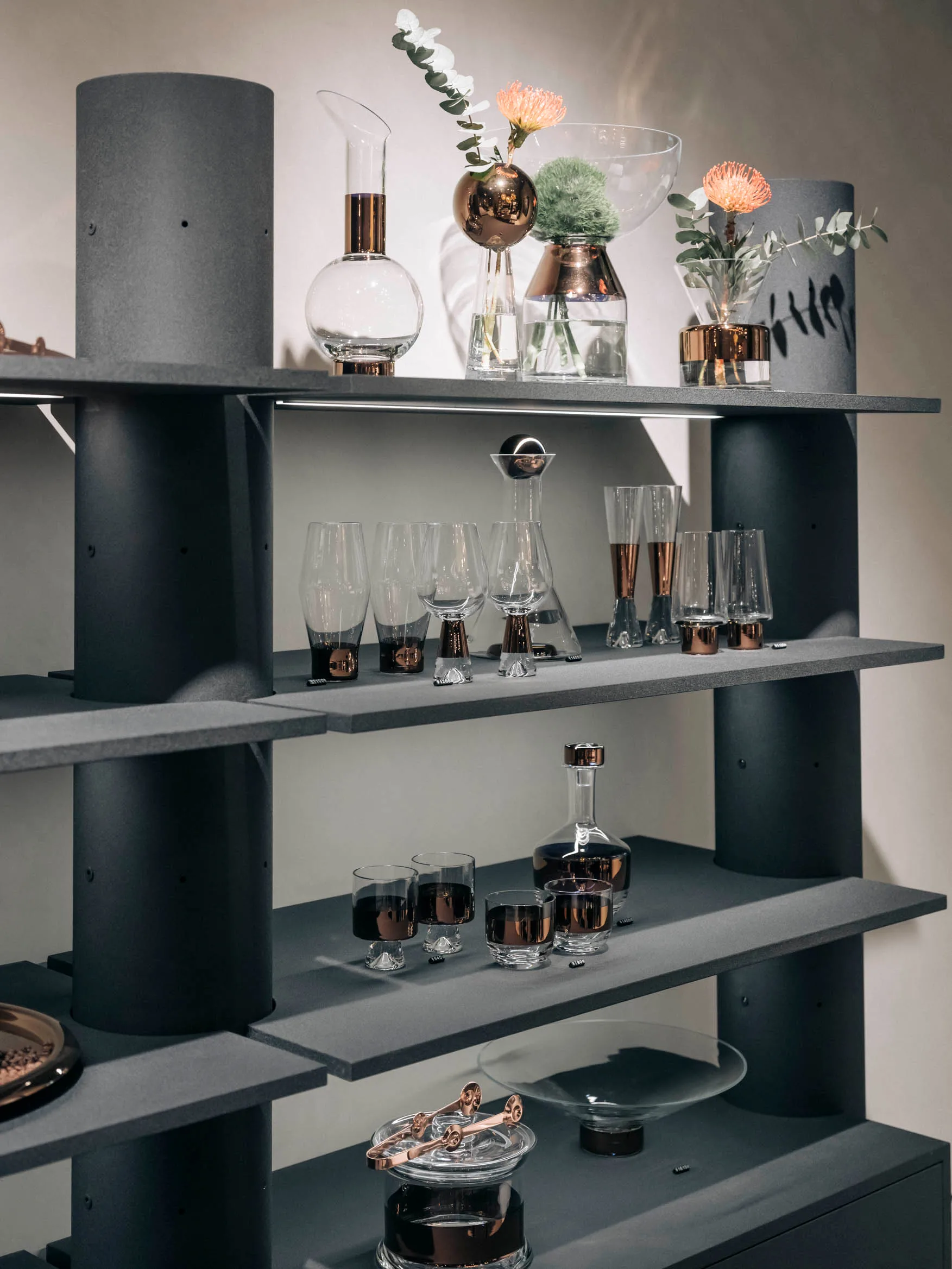 Tank High Ball juomalasi 38 cl 2-pack, Clear-copper Tom Dixon