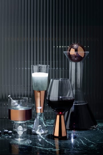 Tank Low Ball juomalasi 24 cl 2-pack - Clear-copper - Tom Dixon