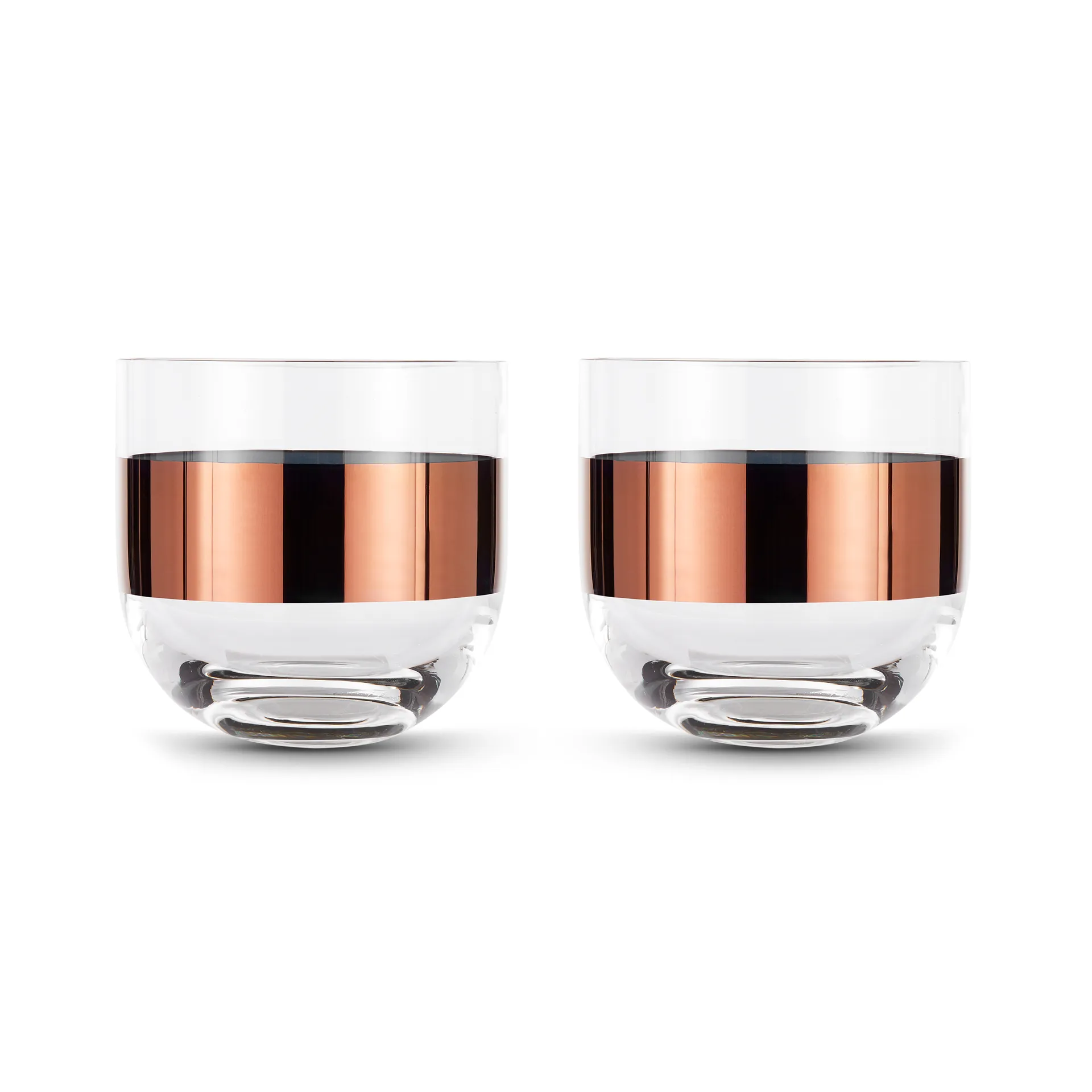 Tank whiskylasit 30 cl 2-pack, Clear-copper Tom Dixon