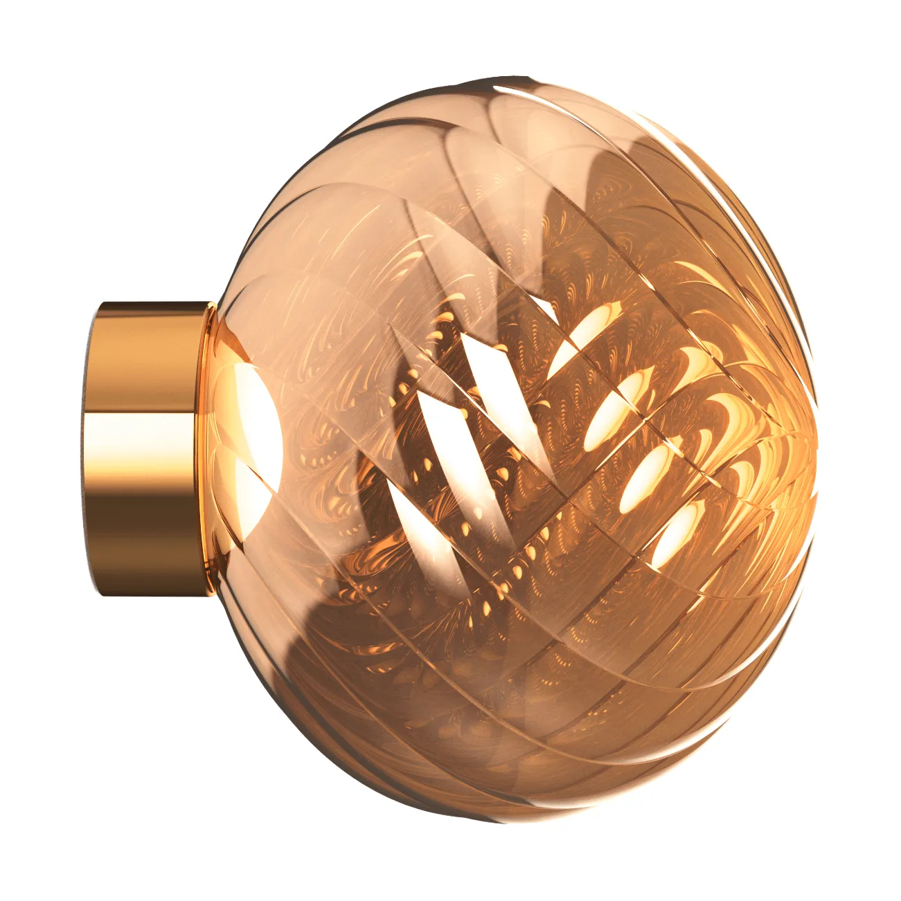 Whirl seinälamppu Ø30 cm, Kupari Tom Dixon