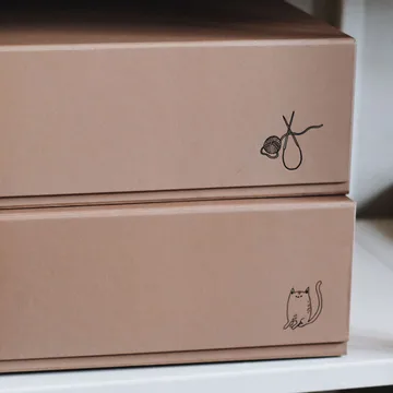 Pac box säilytyslaatikko - TÔNN x MAJASBOK Mocca, 32,5x10,5x30 cm, 2-pack - TÔNN furniture