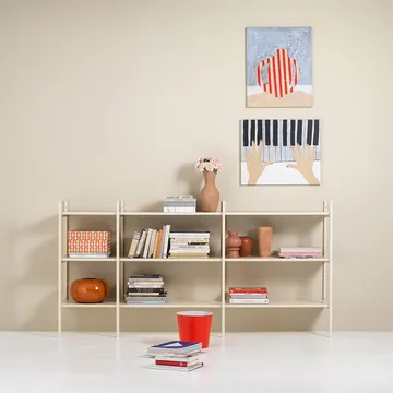 Portal-kirjahylly small, Off white, 201 cm - TÔNN furniture