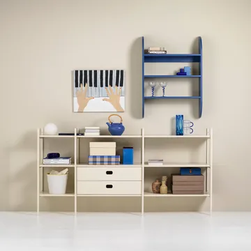 Portal-kirjahylly small, Off white, 201 cm - TÔNN furniture