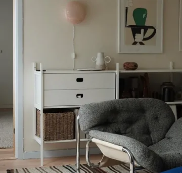 Portal-kirjahylly small, White, 158 cm - TÔNN furniture