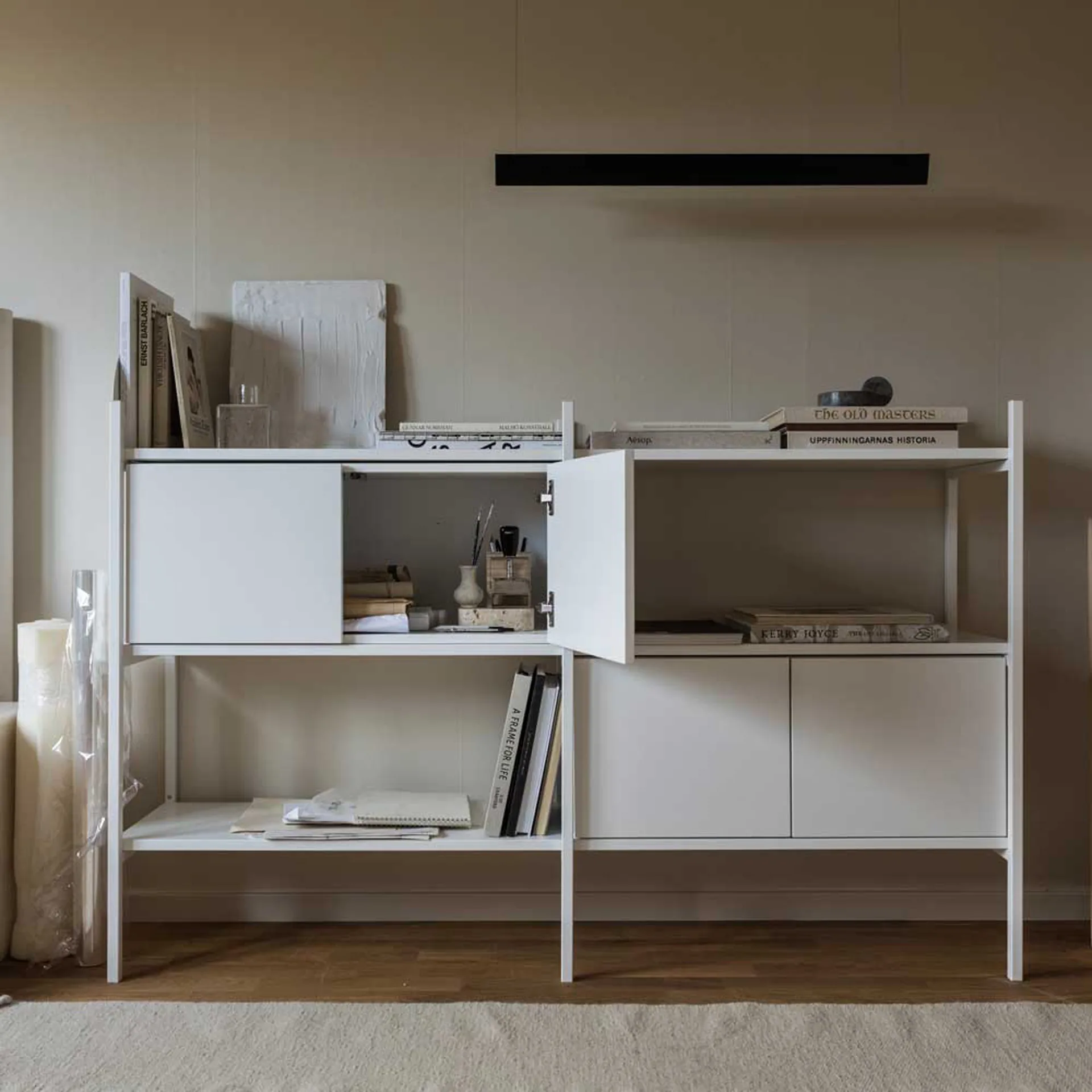 Portal-kirjahylly small, White, 158 cm TÔNN furniture