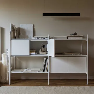 Portal-kirjahylly small, White, 158 cm - TÔNN furniture