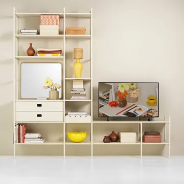 Portal TV-hylly, Off white, 244 cm - TÔNN furniture