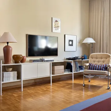 Portal TV-taso, Off white, 244 cm - TÔNN furniture