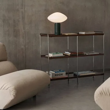 Alima NDS5 hylly - Lakattu pähkinä-kromi, 123x95x38 cm - &Tradition