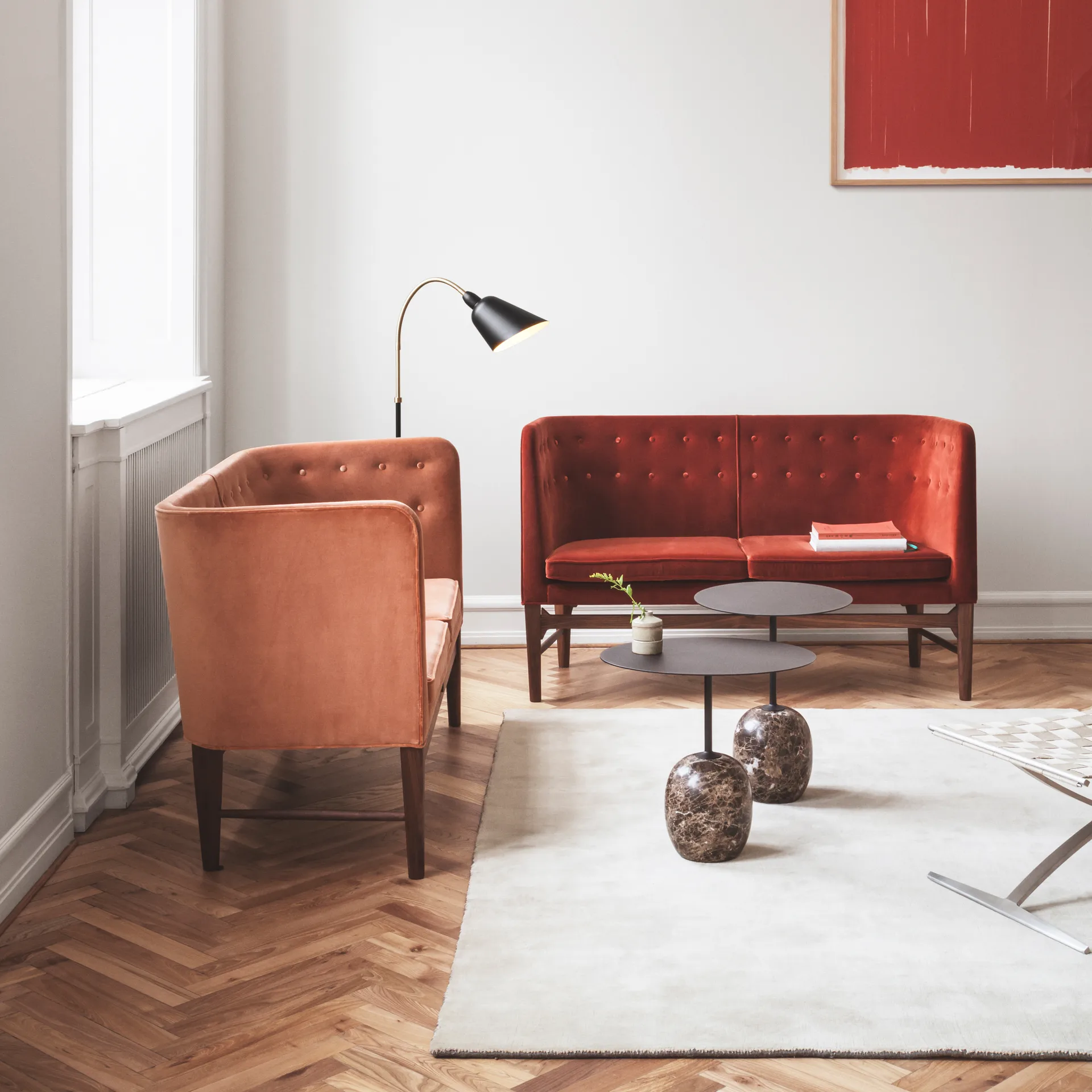 Bellevue AJ7 -lattiavalaisin, Musta-messinki &Tradition