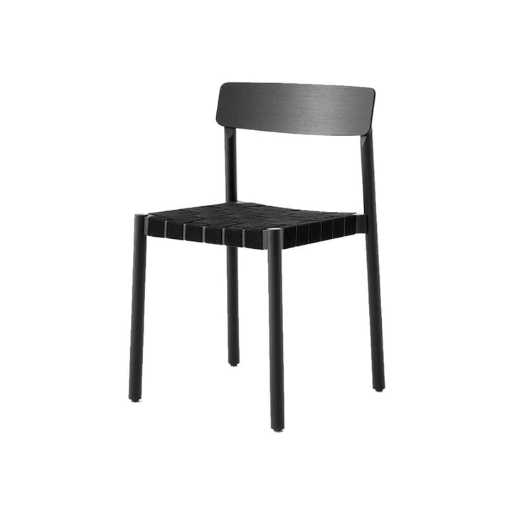 Betty TK1 tuoli - Black, musta punottu pellavanauhaistuinosa - &Tradition
