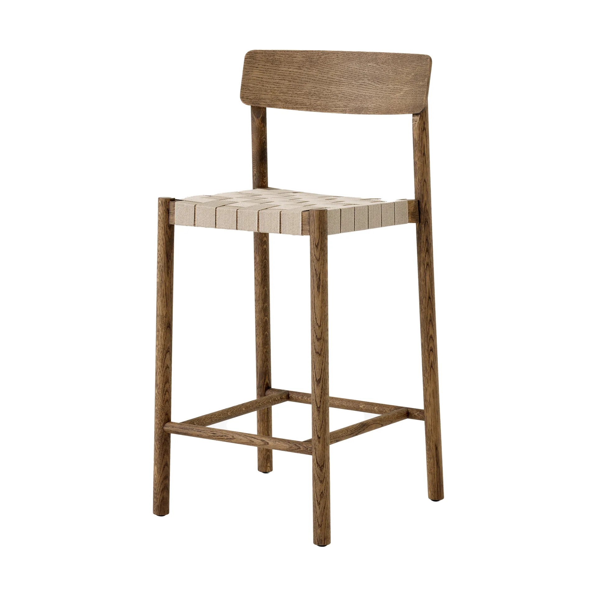 Betty TK12 Counter Chair baarituoli 65 cm, Luonnonvärinen pellava-savutammi &Tradition