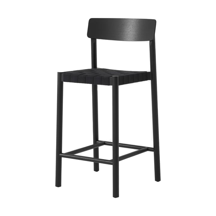 Betty TK12 Counter Chair baarituoli 65 cm - Musta pellava-mustalakattu saarni - &Tradition