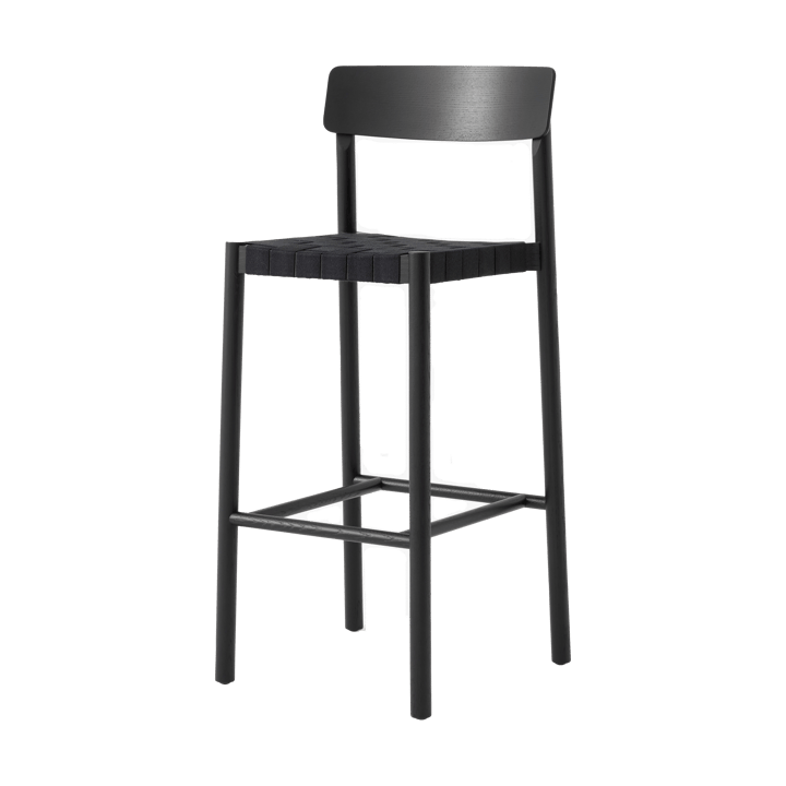 Betty TK15 Bar Chair baarituoli 75 cm - Mustalakattu saarni-musta pellava - &Tradition
