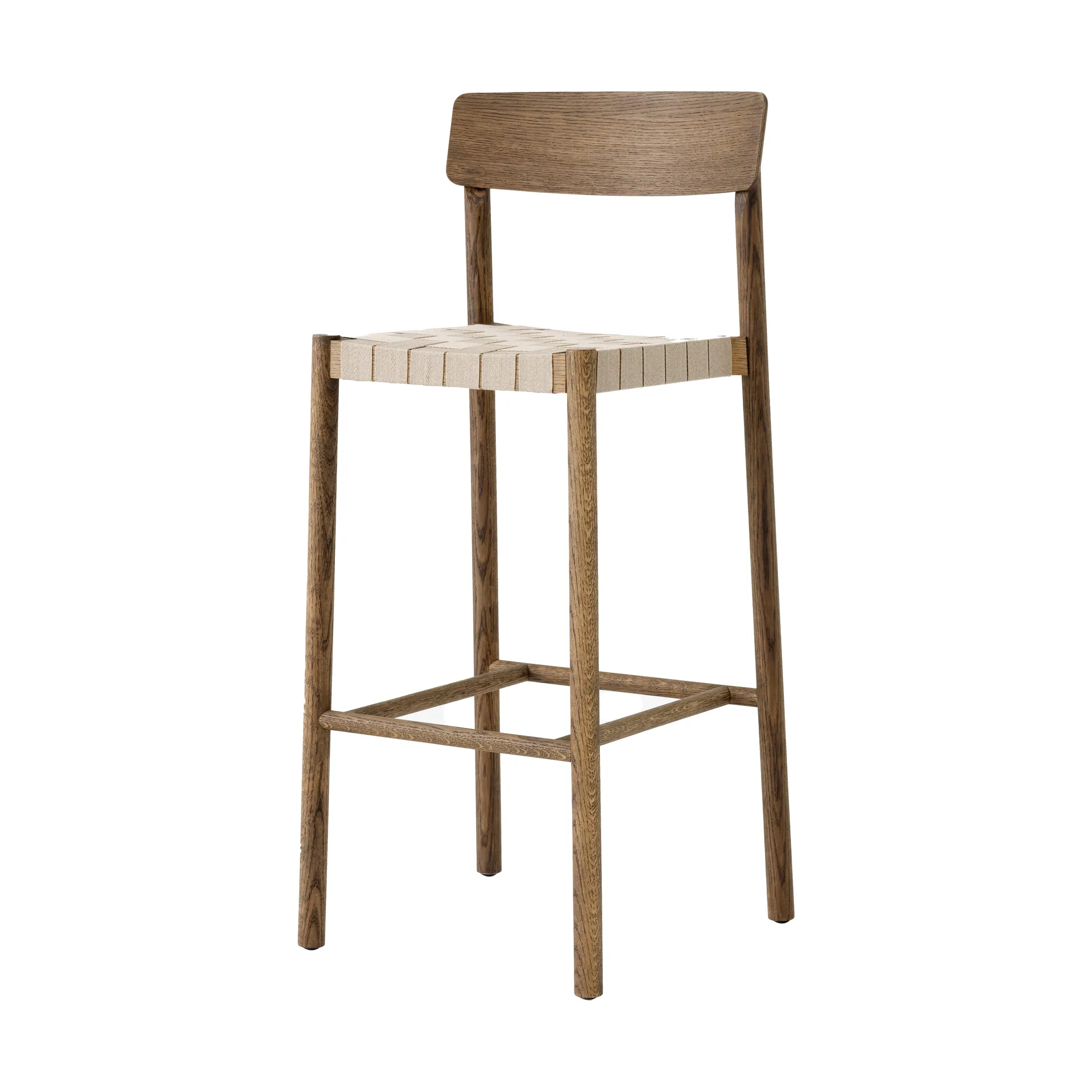 Betty TK15 Bar Chair baarituoli 75 cm, Savutammi-luonnonvärinen pellava &Tradition